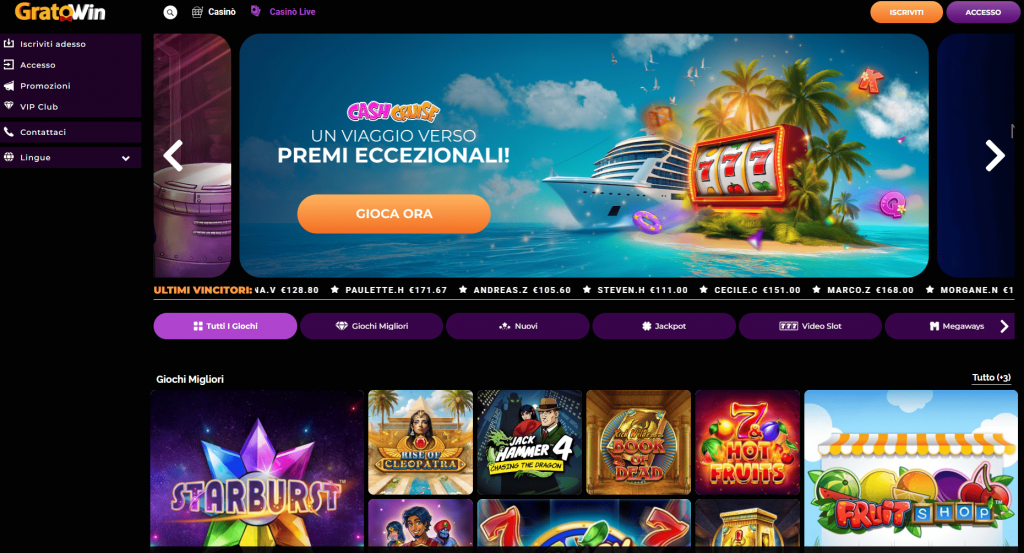 Bonus Gratowin senza deposito
